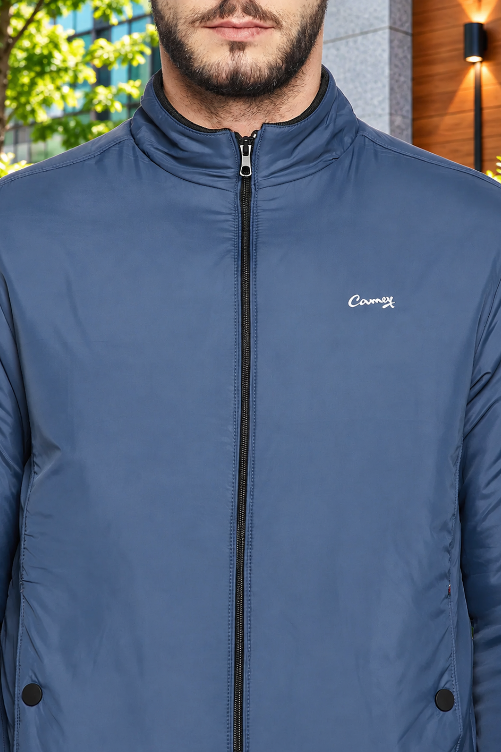 Men's Regular Fit Bomber Jacket For Winter Wear