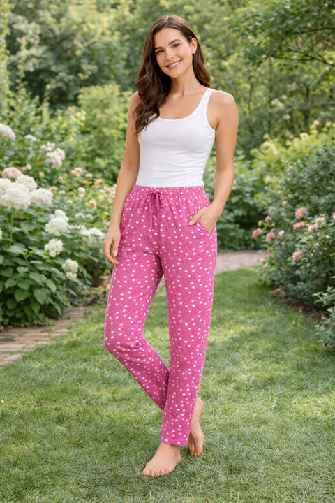 Camey Women's Printed Pyjama Pants, Floral Pattern, Sleepwear