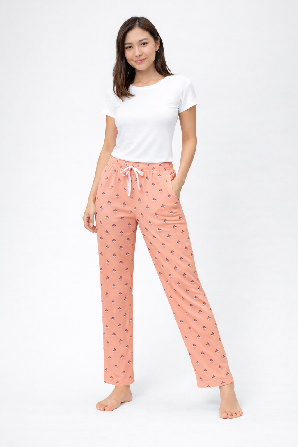 Camey Women's Printed Pyjama Pants, Floral Pattern, Sleepwear