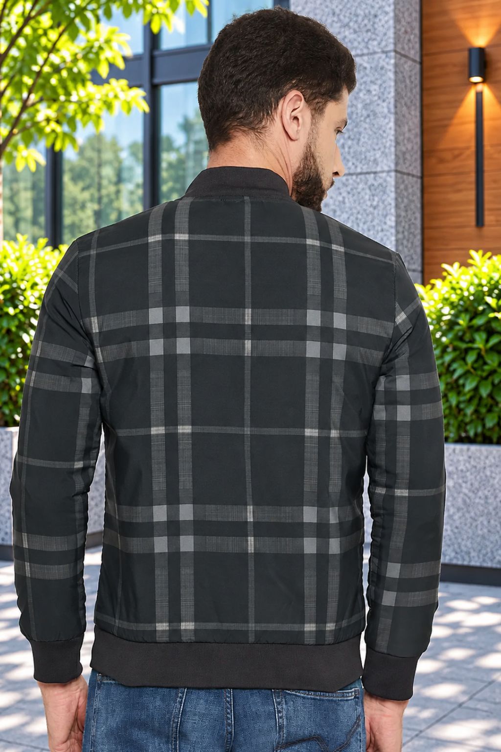 Men's Regular Fit Bomber Jacket For Winter Wear