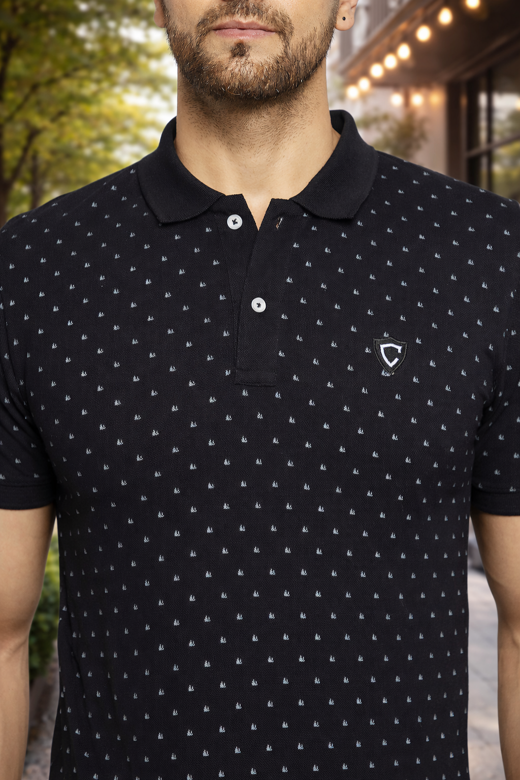 Purchase Camey Men's Cotton Tees – Light, Long-Lasting Wear | Men's Printed Half Sleeves Cotton Front Button T-Shirt