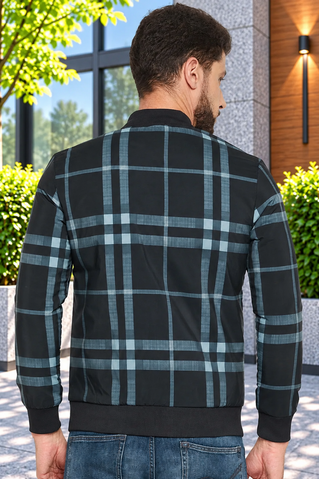 Men's Regular Fit Bomber Jacket For Winter Wear Rich text editor
