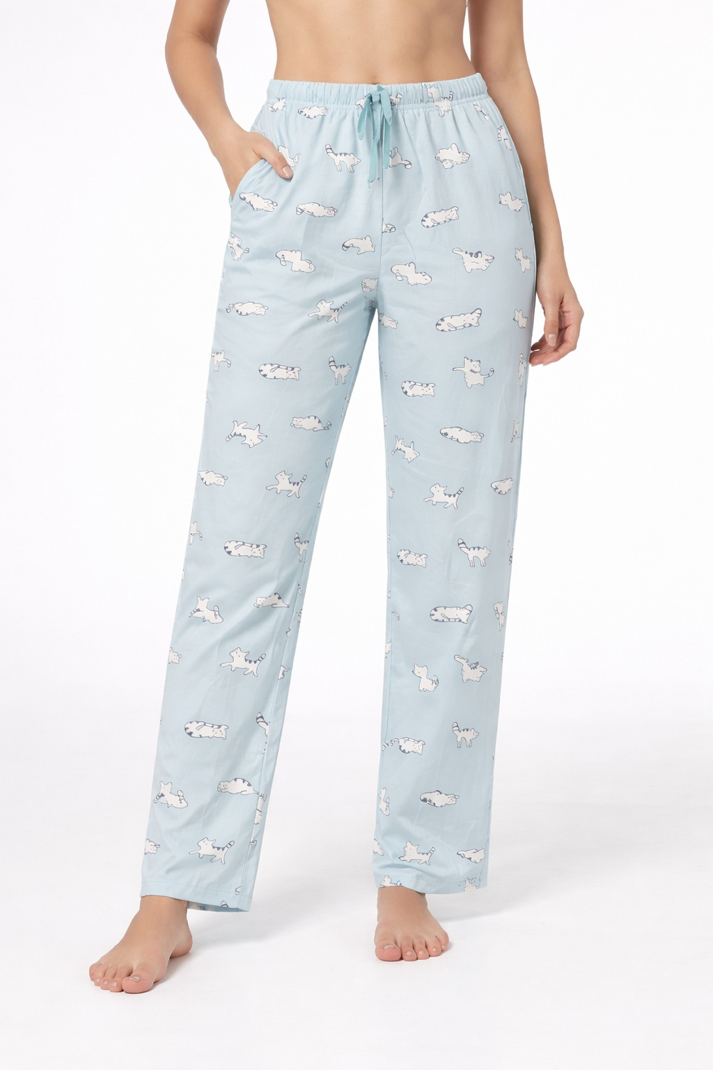 Camey Women's Printed Pyjama Pants, Floral Pattern, Sleepwear