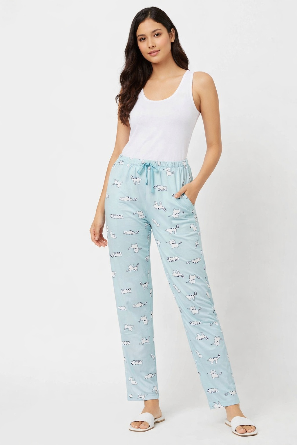 Camey Women's Printed Pyjama Pants, Floral Pattern, Sleepwear