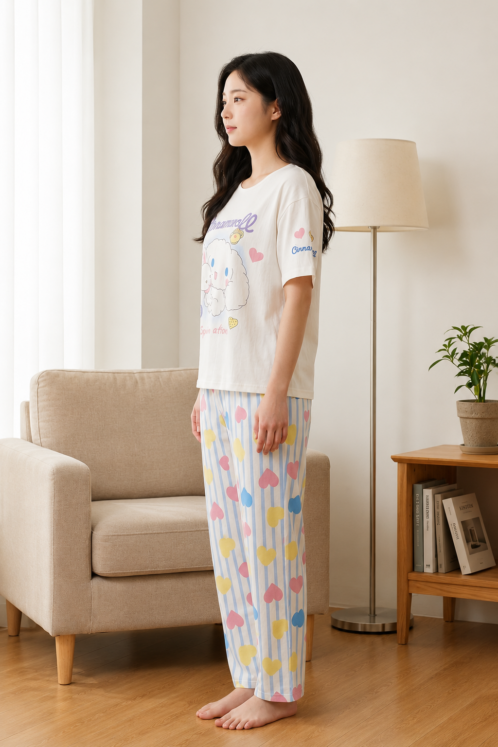 Women 100% Cotton Night Suit | Soft Breathable Sleepwear with Half Sleeve Top & Full Length Pyjama Set