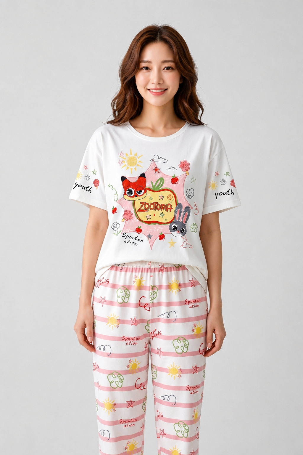 Women 100% Cotton Night Suit | Soft Breathable Sleepwear with Half Sleeve Top & Full Pyjama Set