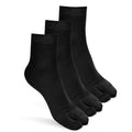 Women's Cotton Spandex Thumb Black Socks, Set of 3