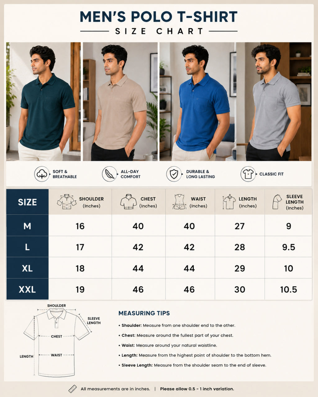 Men's Polo T-Shirt | Regular Fit Matty Fabric T-Shirt | Half Sleeve Collar Neck Polo T-Shirt for Men with Chest Pocket