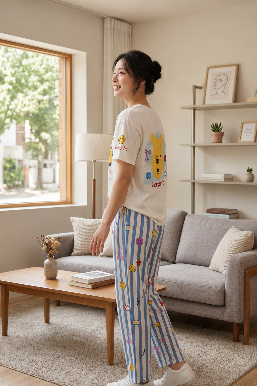 Women 100% Cotton Night Suit | Soft Breathable Sleepwear with Half Sleeve Top &amp; Full Length Pyjama