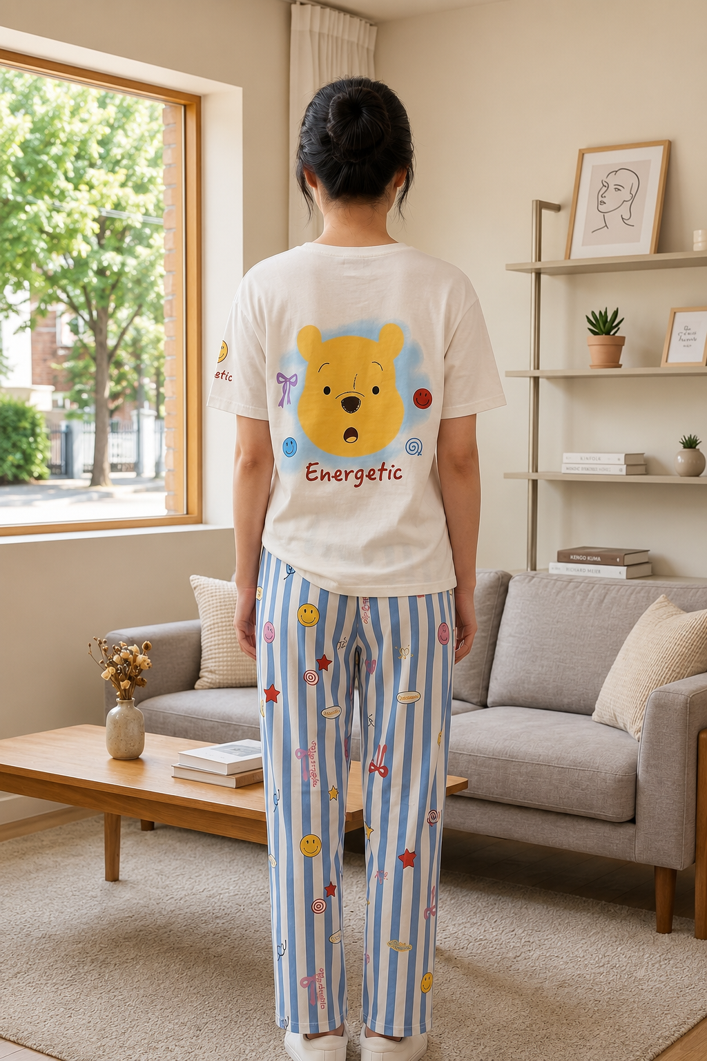 Women 100% Cotton Night Suit | Soft Breathable Sleepwear with Half Sleeve Top &amp; Full Length Pyjama