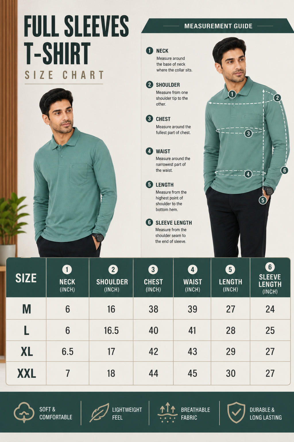 Camey Men's Printed Full Sleeve Polo T-Shirt For Men with Chest Pocket