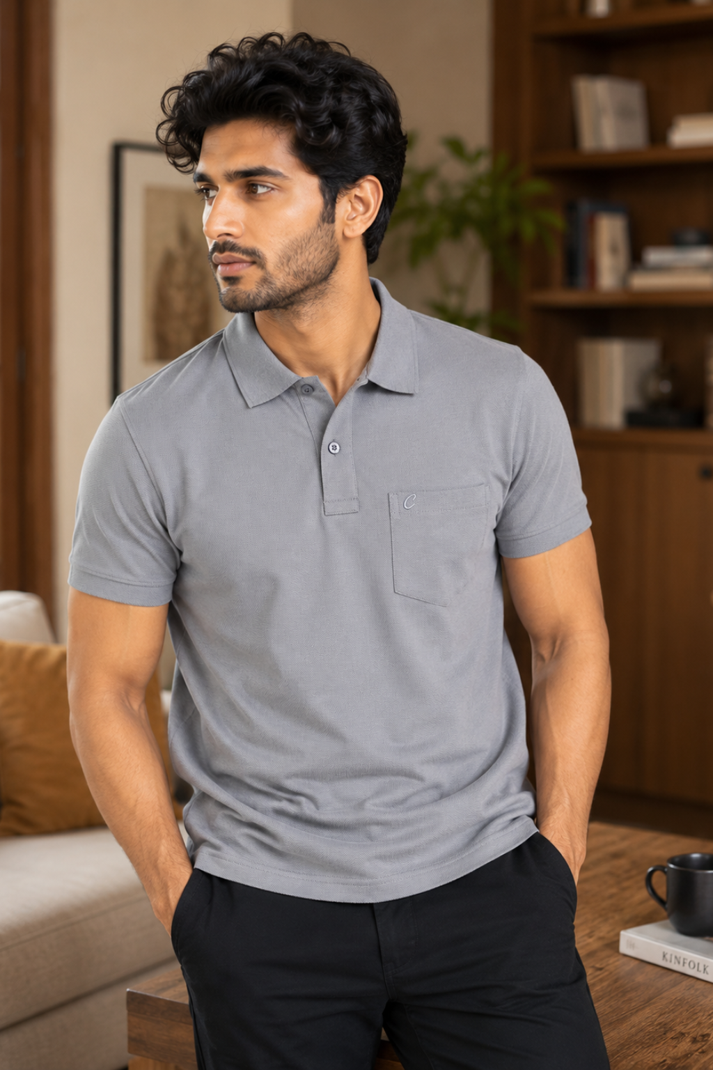 Men's Polo T-Shirt | Regular Fit Matty Fabric | Half Sleeve Collar Neck Casual Polo Tee with Chest Pocket | T-Shirt for Men