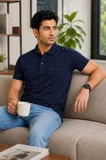 Camey Round Neck T-Shirts – Best Casual Wear for Men | Camey Men's Cotton Matte Polo Collar T-Shirt
