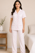 Women Night Suit | Women Sleepwear Set | Ladies Nightwear | Front Open Pyjama Set