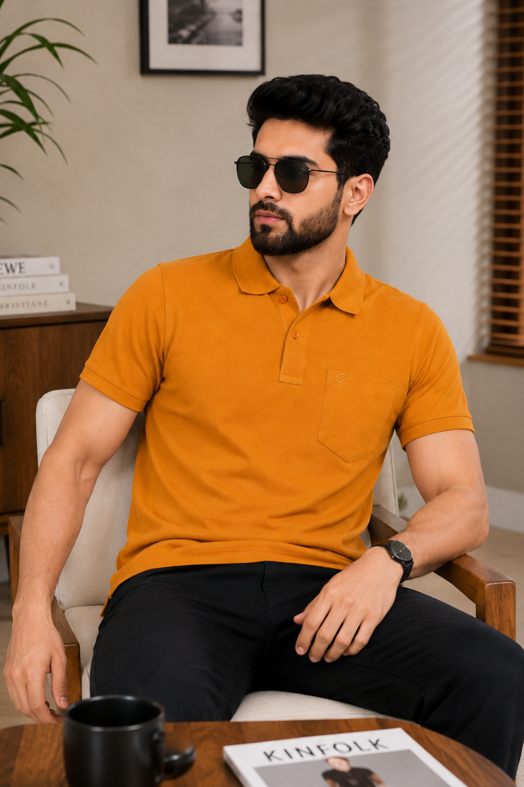 Men's Polo T-Shirt | Regular Fit Matty Fabric | Half Sleeve Collar Neck Casual Polo Tee with Chest Pocket | T-Shirt for Men