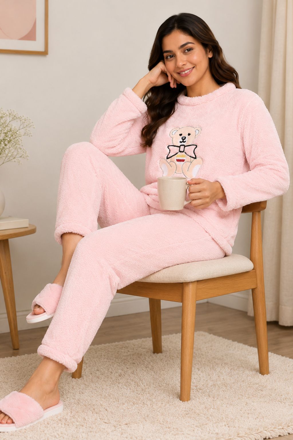 Camey Women Printed Winter Full Sleeve Top and Pajama Set