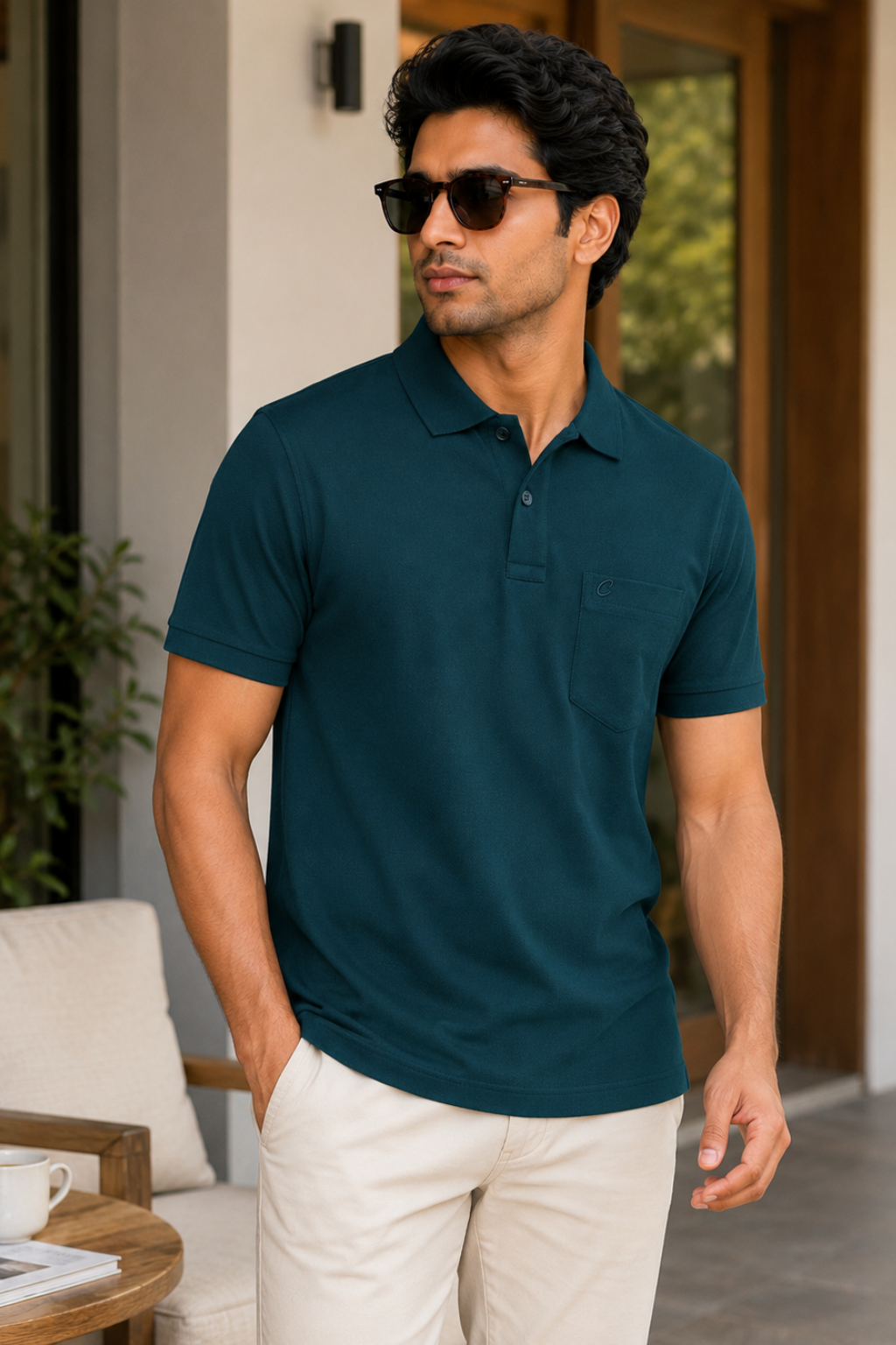 Men's Polo T-Shirt | Regular Fit Matty Fabric | Half Sleeve Collar Neck Casual Polo Tee with Chest Pocket | T-Shirt for Men