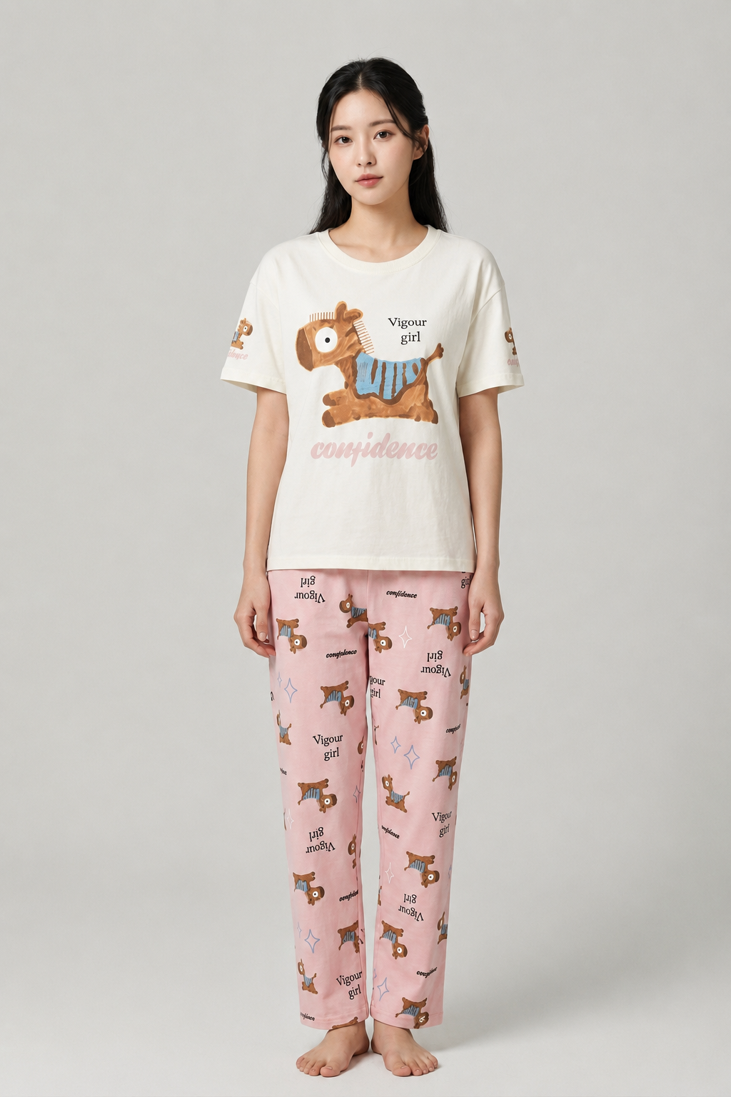Women 100% Cotton Night Suit | Soft Breathable Sleepwear with Half Sleeve Top &amp; Full Length Pyjama