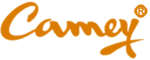 Orange 'Camey' logo on a white background