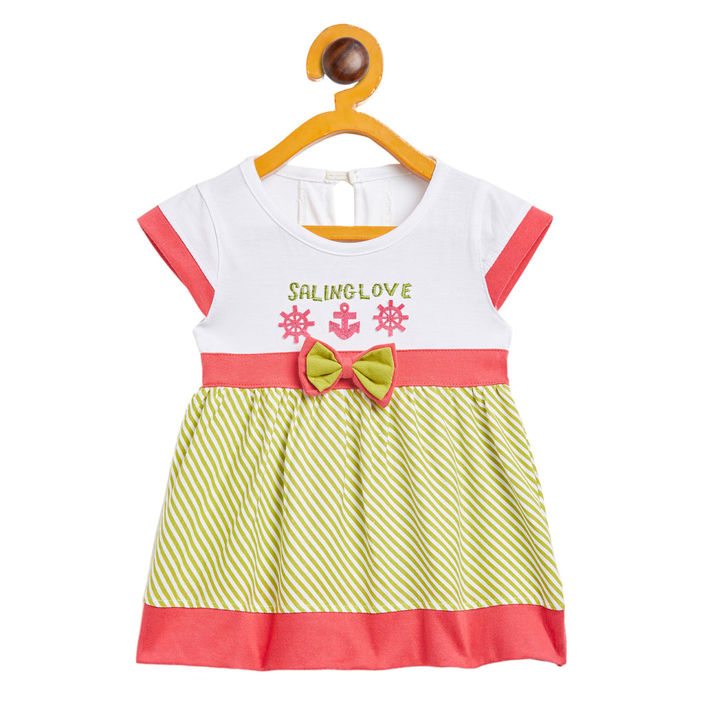 Girls Printed Cotton A-Line Dress/Frock - Camey Shop