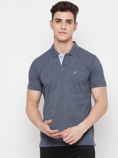 Men's Original Navy Half Sleeves Cotton Polo T-Shirt - Camey Shop