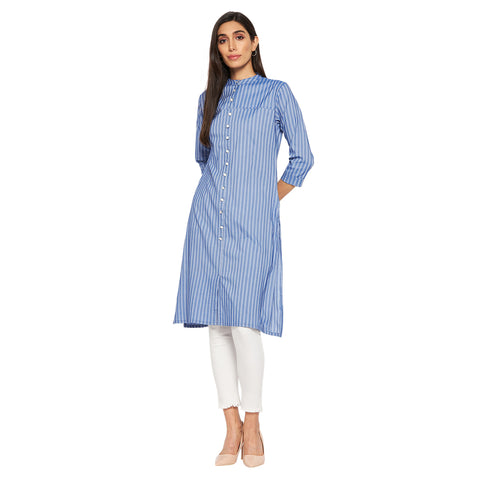 Camey Women Striped Straight Kurta - Camey Shop