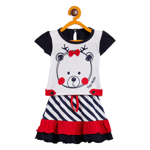 Camey Girls Printed Top With Skirt : Cotton Dress - Camey Shop