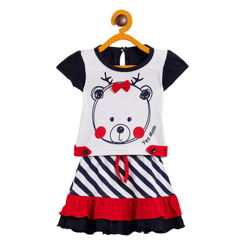 Camey Girls Printed Top With Skirt : Cotton Dress - Camey Shop