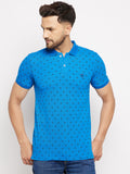 Camey Men's Printed Half Sleeves Cotton Front Button T-Shirt - Camey Shop