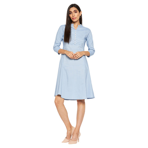 Camey Women Striped Cotton Shirt Mini Dress - Camey Shop