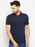 Camey Men's Printed Half Sleeves Cotton Front Button T-Shirt - Camey Shop
