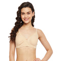 Womens Non Padded Non Wired Solid Full Coverage Skin Bra - Camey Shop