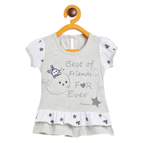 Girls Printed Cotton A-Line Dress/Frock - Camey Shop