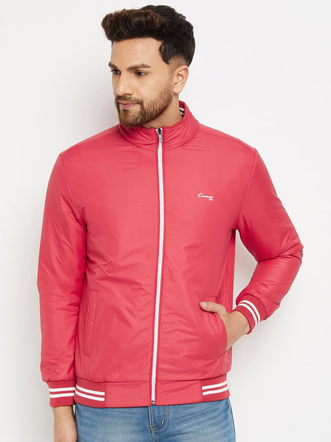 Mens Red Full Sleeve Zipper Jackets - Camey Shop
