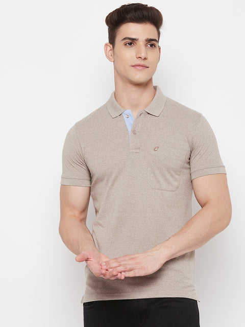Men's Sand Dune Half Sleeves Cotton Polo T-Shirt - Camey Shop