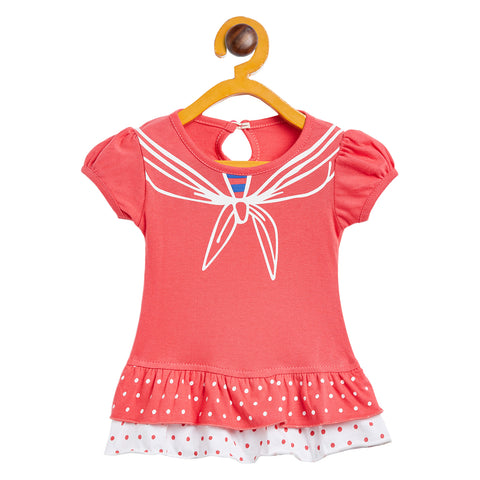 Girls Printed Cotton A-Line Dress/Frock - Camey Shop