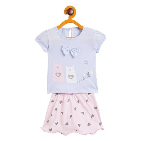 Camey Girls Printed Top With Skirt : Cotton Dress - Camey Shop