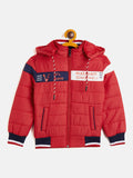 Kids Boys Regular Fit Hodded Bomber Jacket For Winter Wear - Camey Shop