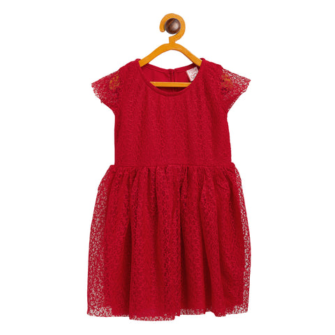 Red Lace Dress/Frock for kids Girls