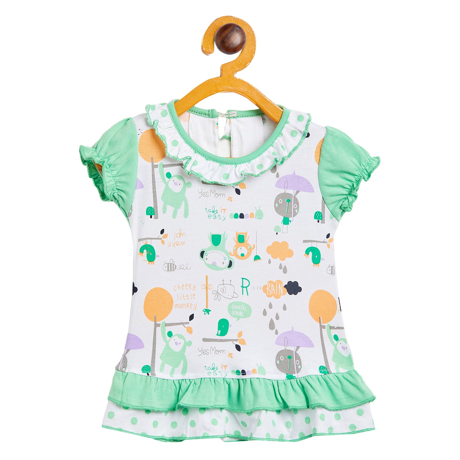 Girls Printed Cotton A-Line Dress/Frock - Camey Shop