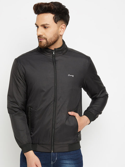 Mens Black Full Sleeve Zipper Jackets - Camey Shop