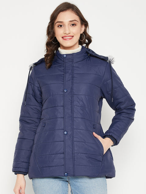 Women's Regular Fit Hodded Bomber Jacket For Winter Wear |Full Sleeve | Zipper | Casual Jacket For Woman & Girl | Western Stylish Jacket For Women - Camey Shop