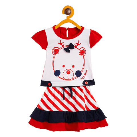 Camey Girls Printed Top With Skirt : Cotton Dress - Camey Shop