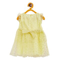 Baby Yellow Tulle with Golden Heart Foil Print Dress