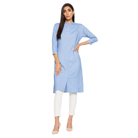 Camey Women Striped Straight Kurta - Camey Shop