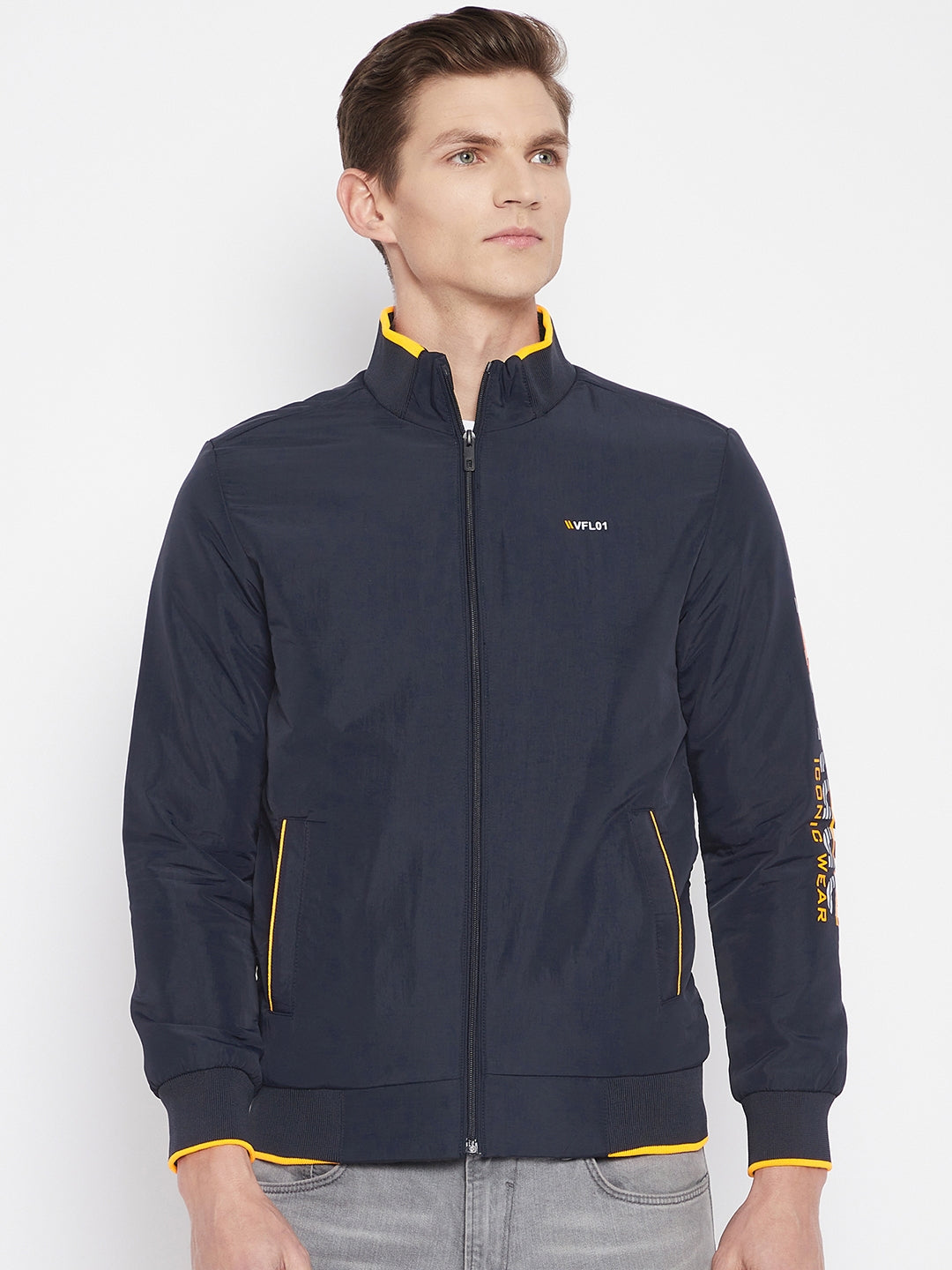 Mens Black Full Sleeve Zipper Jacket - Camey Shop