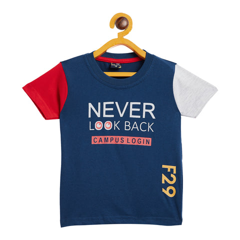 Boy's Blue Half Sleeve T-Shirt - Camey Shop