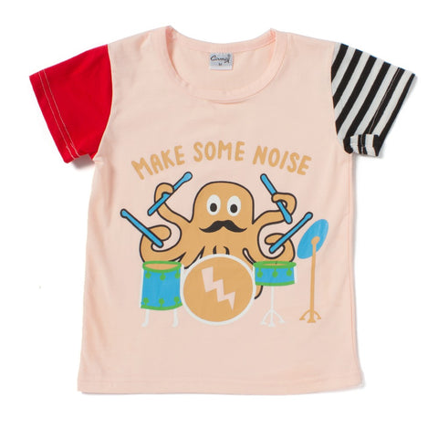 Camey Half Sleeve Drums Printed Tshirt - Camey Shop