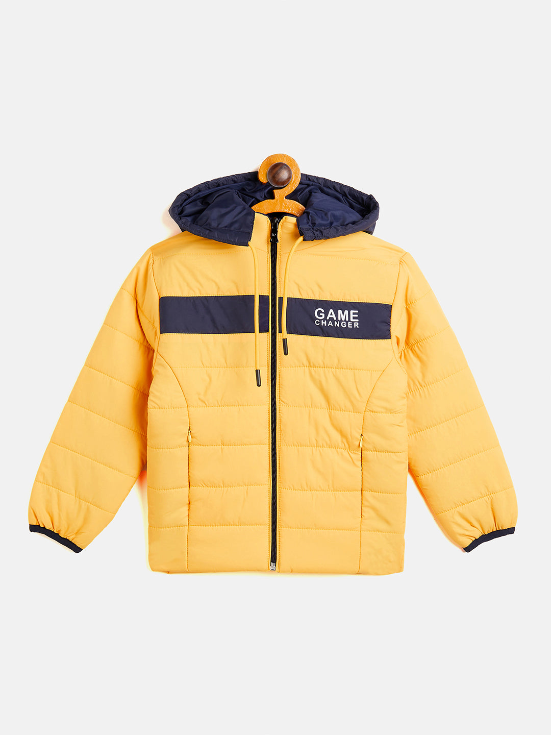 Kids Boys Regular Fit Hodded Bomber Jacket For Winter Wear - Camey Shop