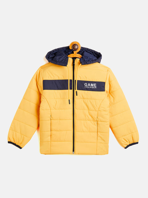 Kids Boys Regular Fit Hodded Bomber Jacket For Winter Wear - Camey Shop